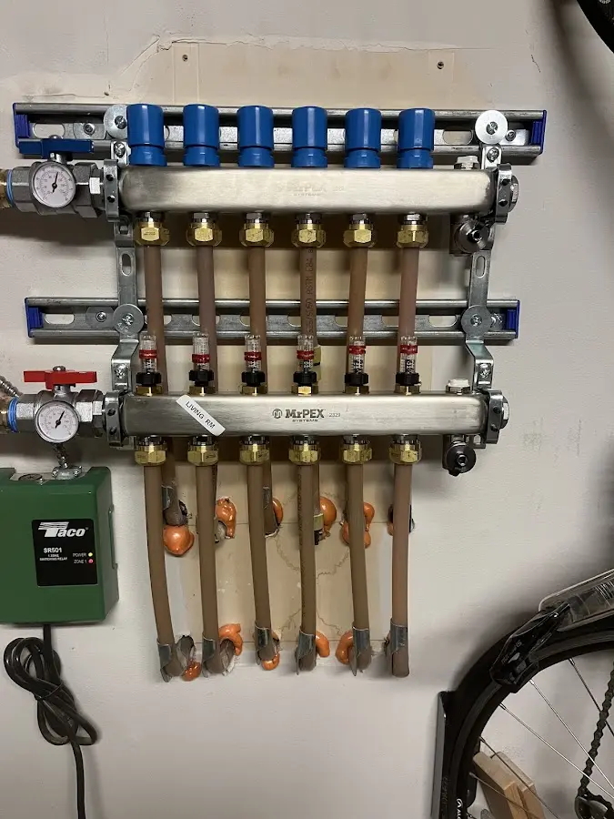 Plumber performing Gas Leak Detection at a residential property in Spring Lake Park